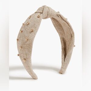NWT J Crew Gold Beaded Knot Headband